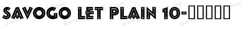 Savogo LET plain 10字体转换